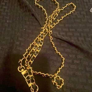 New Gold /black Chain For wallets or purse black  25” Long